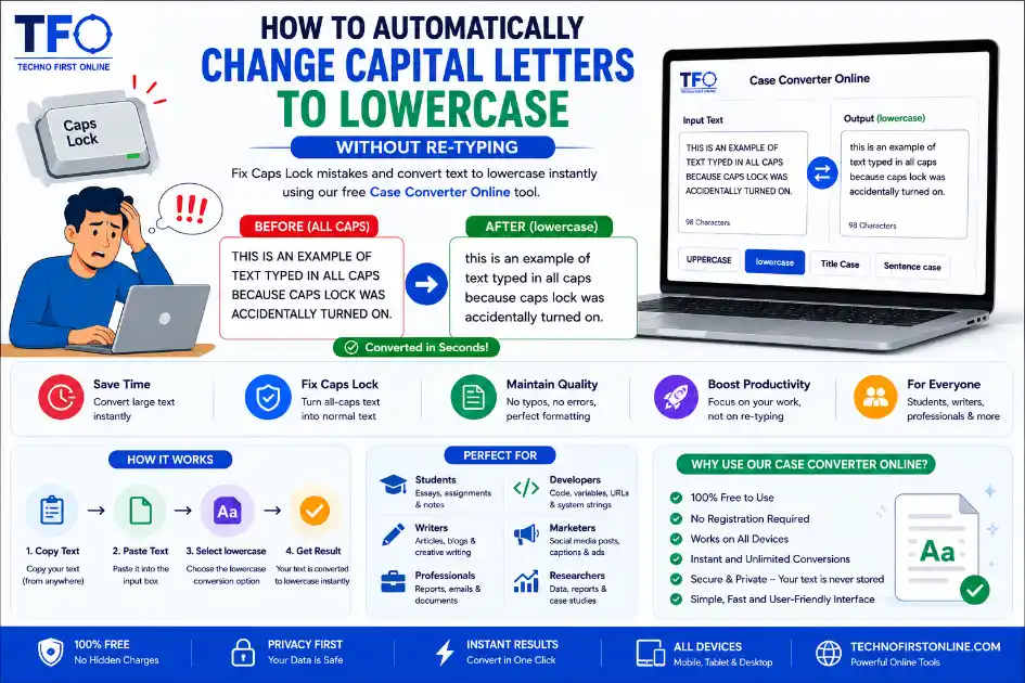 change capital letters to lowercase